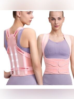 Adjustable Pink Posture Corrector Back Brace